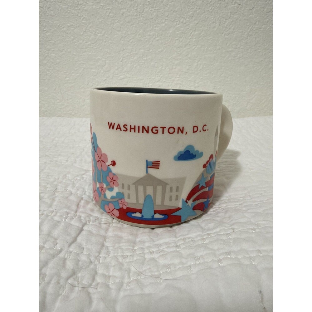 New StarbucksWashington D.C. Mug Coffee Tea Cup You Are Here Series 14 fl. oz.
